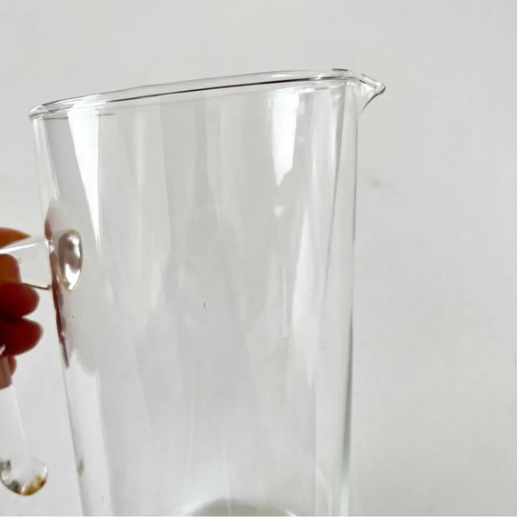 Pyrex Clear Glass 8” Pitcher Water Decanter Beaker USA Collector Vase - Picture 9 of 9
